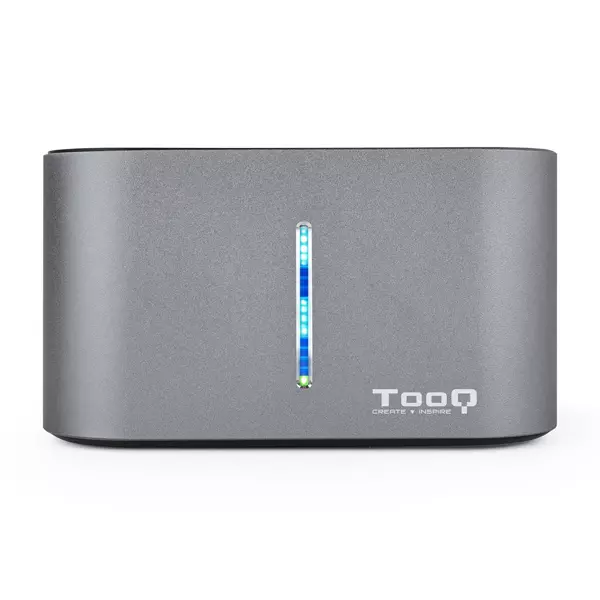 &divide; Docking station tooq tqds-802dw 2,5"/3,5" sata usb 3.1 funcion clonaci?n gris