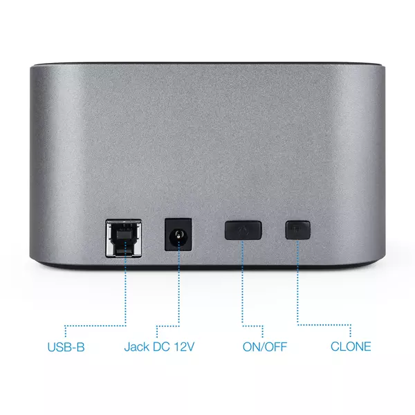 &divide; Docking station tooq tqds-802dw 2,5"/3,5" sata usb 3.1 funcion clonaci?n gris