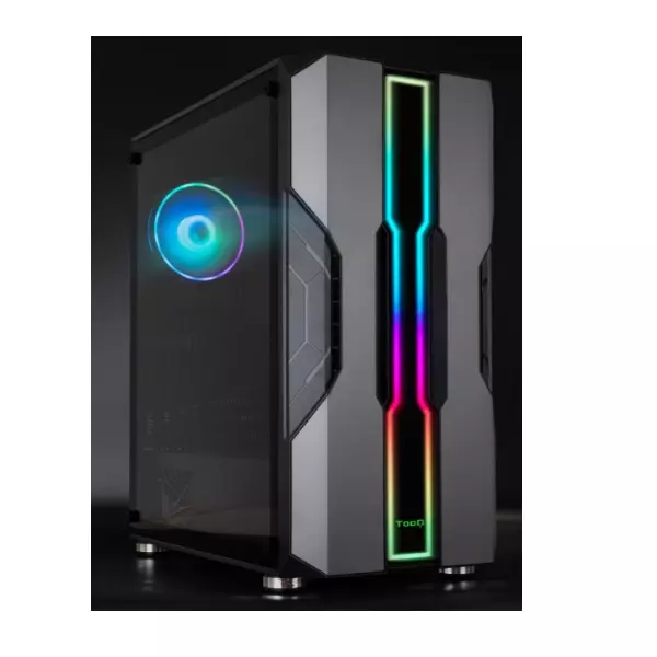 &divide; Caja atx tooq tqgcc103-b "nightcity" negra eatx/atx/micro atx/mini tx frontal led a