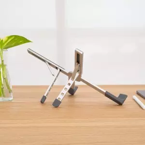 &divide; Soporte para portatil tooq tqlrs0036-al elevador plegable 11"-17.3" 5 niveles aluminio plata