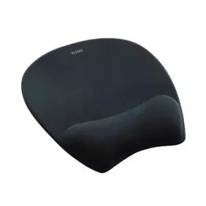&divide; Alfombrilla tooq tqmp1002-b ergonomica superficie de tejido color negro