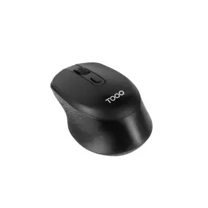 &divide; Mouse tooq wireless tqmw-1101-b sensor optico 1600 dpi 4 botones dise?o ergonomico negro 1x aa