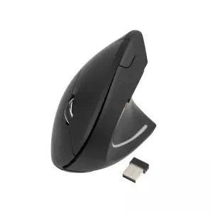 &divide; Mouse tooq wireless tqmwg-1104-b sensor optico 3200 dpi 6 botones vertical ergonomico negro 2x aaa