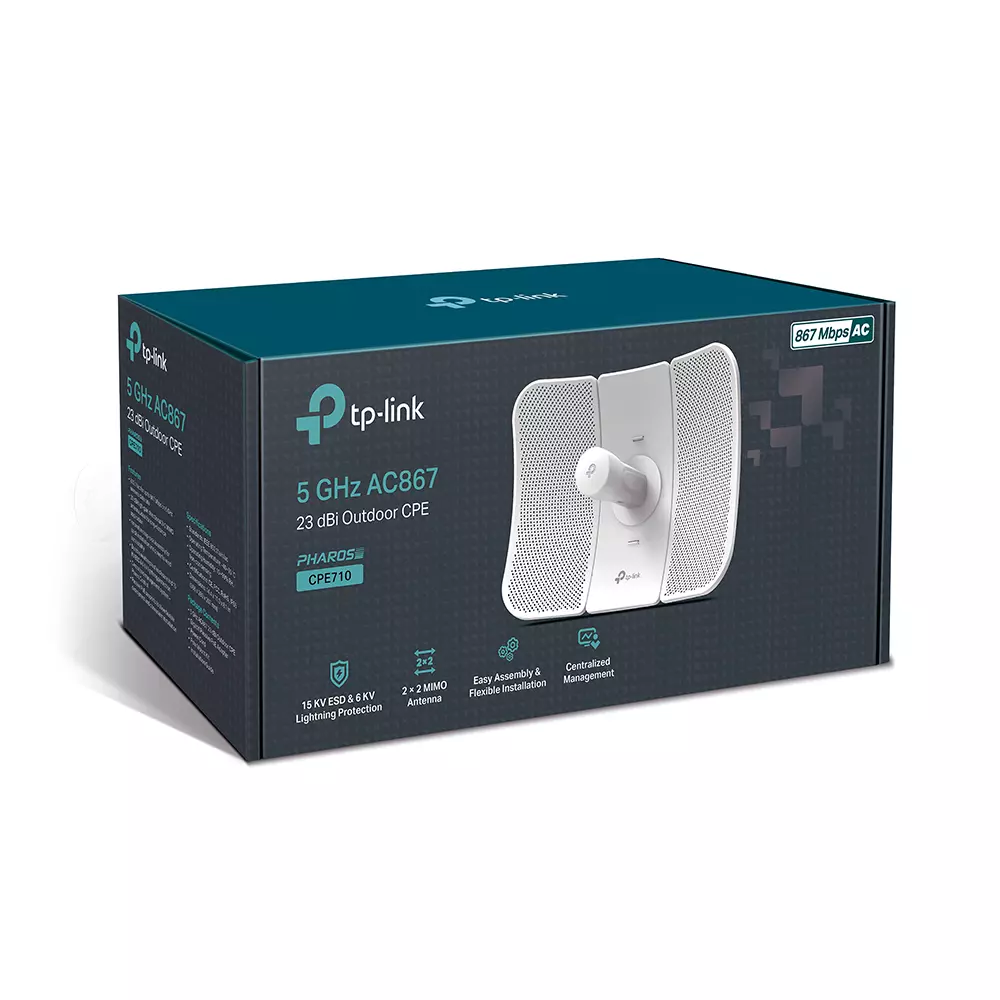 &divide; Punto de acceso wifi tp-link cpe710 alta potencia exterior 5ghz antena direccional 23dbi poe pasivo