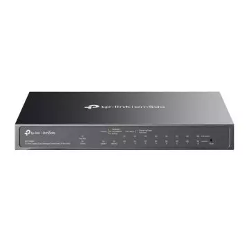 &divide; Switch semigestionable tp-link es210gmp 10p 1gb  8xpoe+ 30w max 123w 1x sfp facil gestion vlan/igmp