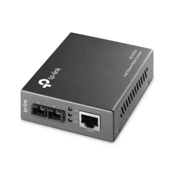 &divide; Convertidor fibra tp-link mc100cm rj45 eth a fibra multimodo sc 100mb fullduplex hasta 2km montaje e