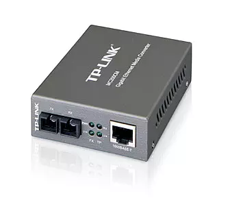 &divide; Convertidor fibra tp-link mc200cm rj45 giga a fibra multimodo sc 1000mb fullduplex hasta 550m montaj