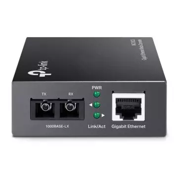 &divide; Convertidor fibra tp-link mc210cs rj45 giga a fibra monomodo sc 1000mb fullduplex hasta 15km montaje