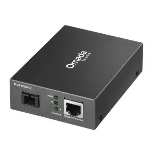 &divide; Convertidor fibra tp-link mc212cs-2 rj45 eth a fibra monomodo sc 1gb fullduplex hasta 2km