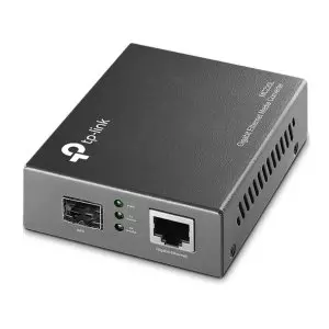 &divide; Convertidor fibra tp-link mc220l rj45 giga a ranura sfp giga minigbic montaje en chasis