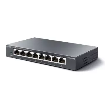 &divide; Switch gestionable reverse poe tp-link rp108ge 7entradas poe y 1salida poe gigabit 1puerto de salida