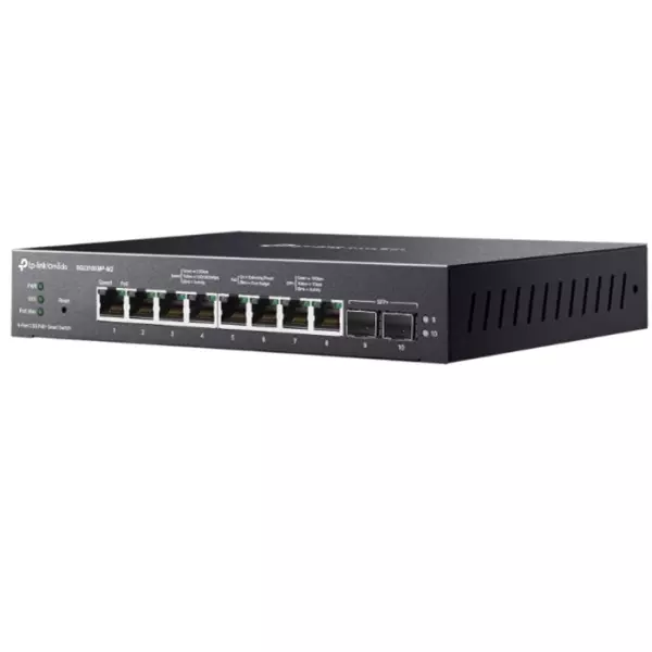 &divide; Switch semigestionable tp-link sg2210mp-m2 10p 8p poe+ 2.5gbs + 2p 10g sfp+ total 160w poe