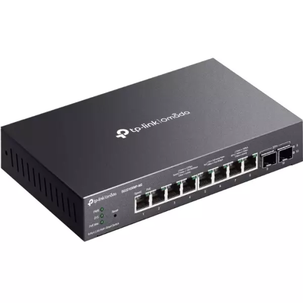 &divide; Switch semigestionable tp-link sg2210mp-m2 10p 8p poe+ 2.5gbs + 2p 10g sfp+ total 160w poe
