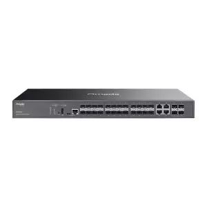 &divide; Switch gestionable l3 tp-link sg5428xf 28p 4x1gb 20x1gb sfp 4x10gb sfp+ app metalico rack negro
