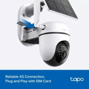 &divide; Camara ip exterior 4g lte tp-link tapo c615g alimentada por panel solar con bateria 4k