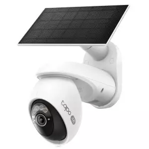 &divide; Camara exterior ip wifi tp-link tapo c660 4k 8mp panel solar ip65 v. nocturna color 360 ia