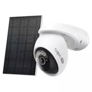 &divide; Camara exterior ip wifi tp-link tapo c660 4k 8mp panel solar ip65 v. nocturna color 360 ia