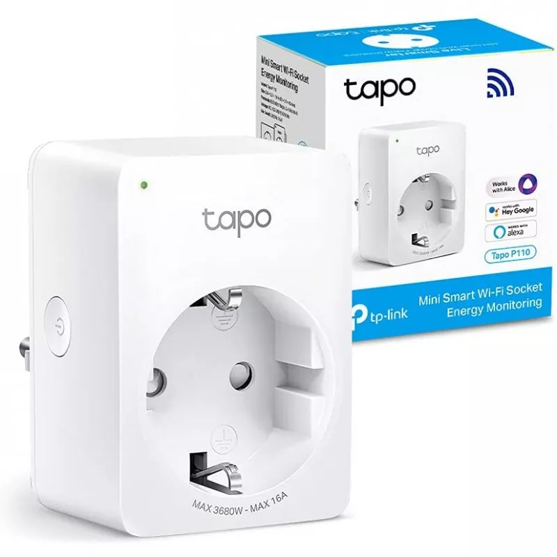 &divide; Enchufe inteligente wifi tp-link tapo p110 2.4ghz controlador de energia configuracion horarios y fe