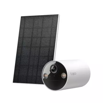 &divide; Camara ip exterior wifi con bateria tapo tc82 2k 3mp alimentada por panel solar tapo a201 instalacio