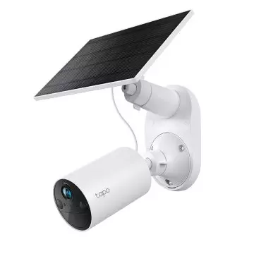 &divide; Camara ip exterior wifi con bateria tapo tc82 2k 3mp alimentada por panel solar tapo a201 instalacio