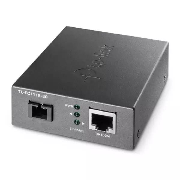 &divide; Convertidor de fibra tp-link fc111b-20 single-mode sc wdm bidireccional de 1p rj45 10/100 a 1p sc po