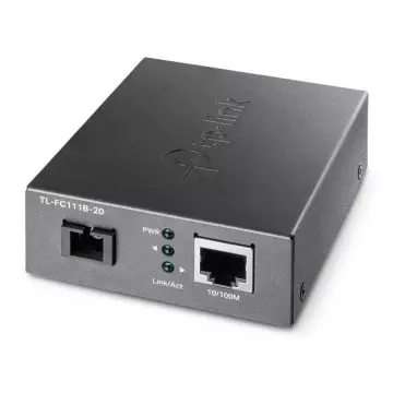 &divide; Convertidor de fibra tp-link fc111b-20 single-mode sc wdm bidireccional de 1p rj45 10/100 a 1p sc po
