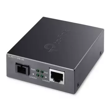 &divide; Convertidor de fibra tp-link fc111pb-20 single-mode sc wdm bidireccional de 1p rj45 10/100 poe a 1p