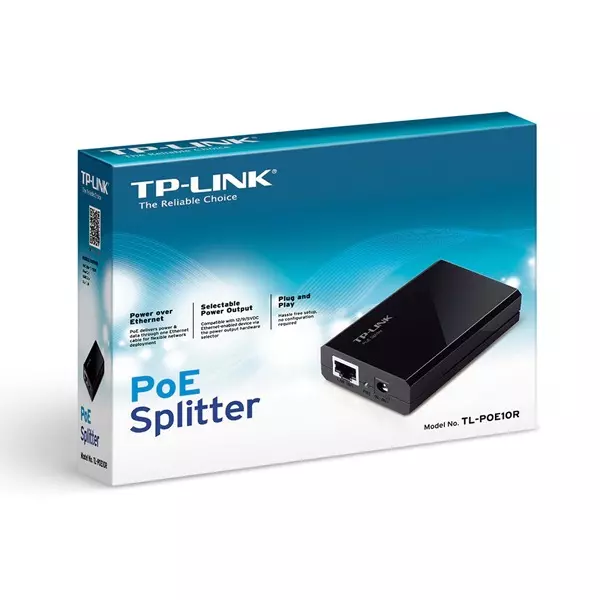 &divide; Poe splitter tp-link poe10r pasa datos y alimentacion por el mismo cable hasta 100 metros plug and p