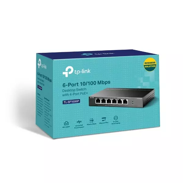 &divide; Switch no gestionable tp-link tl-sf1006p sobremesa 2p 10/100 4p poe 10/100 total poe 67w