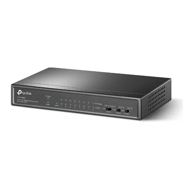 &divide; Switch no gestionable tp-link tl-sf1009p sobremesa 9p 10/100 incluye 8p poe+ 10/100 total poe 65w