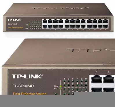&divide; Switch no gestionable tp-link sf1024ds 24p ethernet carcasa metalica 13" rack (kit de montaje no inc
