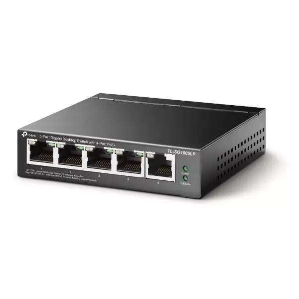 &divide; Switch no gestionable tp-link tl-sg1005lp 5p giga 4p poe+(40w) sobremesa carcasa metalica