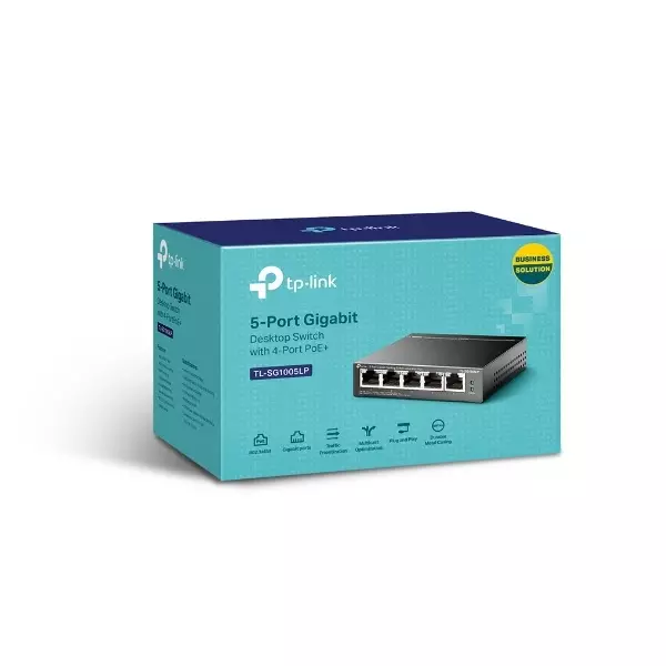 &divide; Switch no gestionable tp-link tl-sg1005lp 5p giga 4p poe+(40w) sobremesa carcasa metalica