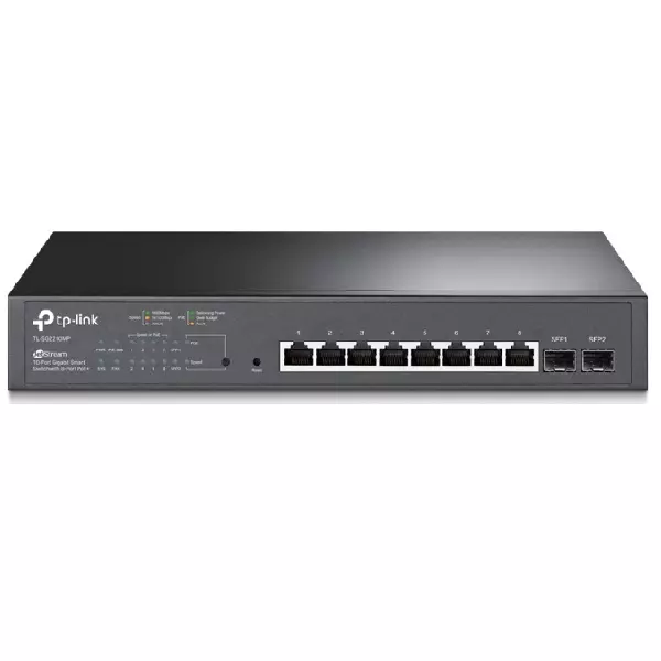&divide; Switch semigestionable tp-link sg1210mp 9p de los cuales 8p giga poe/poe+ 1p giga sfp rj45 alimentac