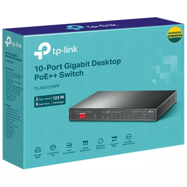 &divide; Switch no gestionable sg1210pp 9p gigabit 1p sfp/rj45 giga 2p poe++ 6p poe+ sobremesa