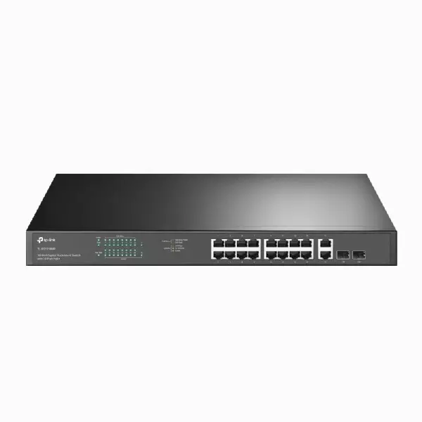 &divide; Switch semigestionable tp-link sg1218mp 16p giga poe/poe+ +2p giga no poe alimentacion poe 192w rack
