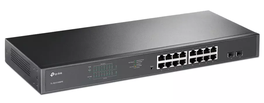 &divide; Switch semigestionable tp-link sg1218mpe 16p giga poe/poe+ alimentacion poe 192w rack 19" 1u