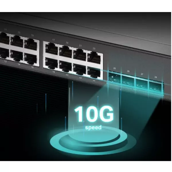 &divide; Switch gestionable jetstream tp-link sg3428x-m2 24p 2.4gb l2+ y 4p sfp+ de 10 ge