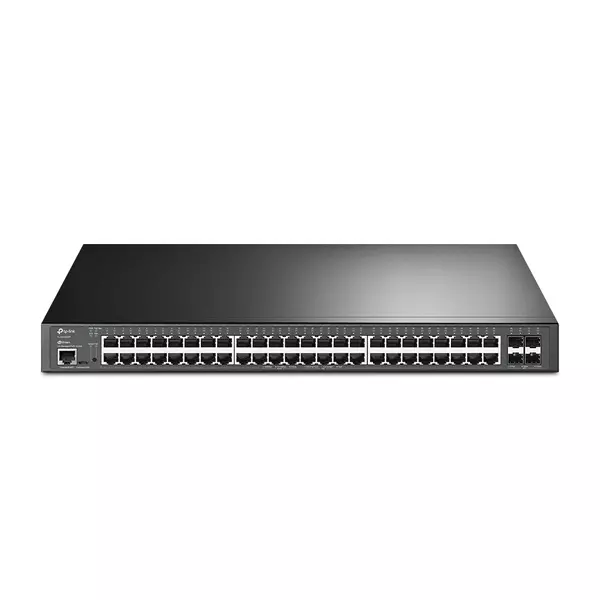 &divide; Switch gestionable l2+ tp-link omada sg3452xp 52p 48x1gb poe+ 500w 4x10gb sfp+ app rack negro