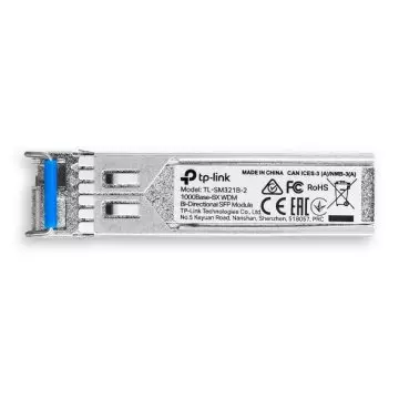 &divide; Transceiver tp-link sm321b-2 bidireccional wdm giga monomodo lc tx:1310nm/rx:1550nm hasta 2km