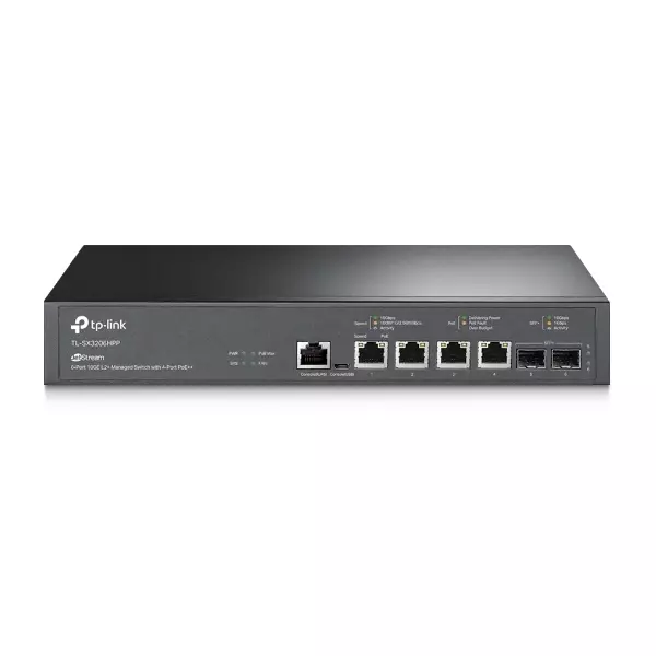 &divide; Switch gestionable l2+ tp-link tl-sx3206hpp 4p 10ge poe++ 200w 2p sfp+ 10gbps