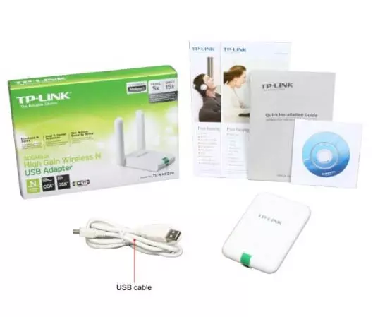 &divide; Usb wifi tp-link wn822n 300mb alta ganancia 2 antenas fijas cable de extension usb