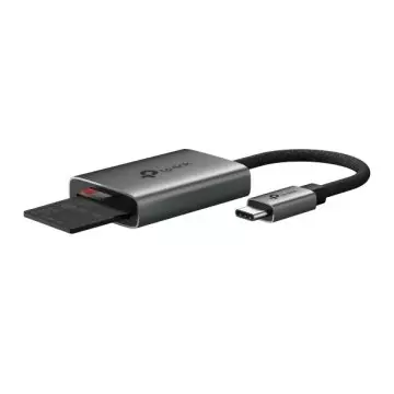 &divide; Card reader externo usb-c tplink ua430c sd, microsd carcasa de aluminio