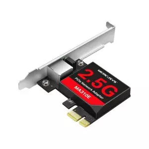 &divide; Tarjeta de red pcie 2.5gbps mercusys ma310e incluye soporte estandar y de perfil bajo