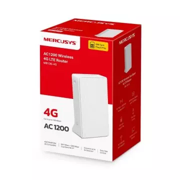 &divide; Router wifi 4g mercusys mb130-4g wifi ac1200 dualband 2 puertos lan ranura sim 4g lte