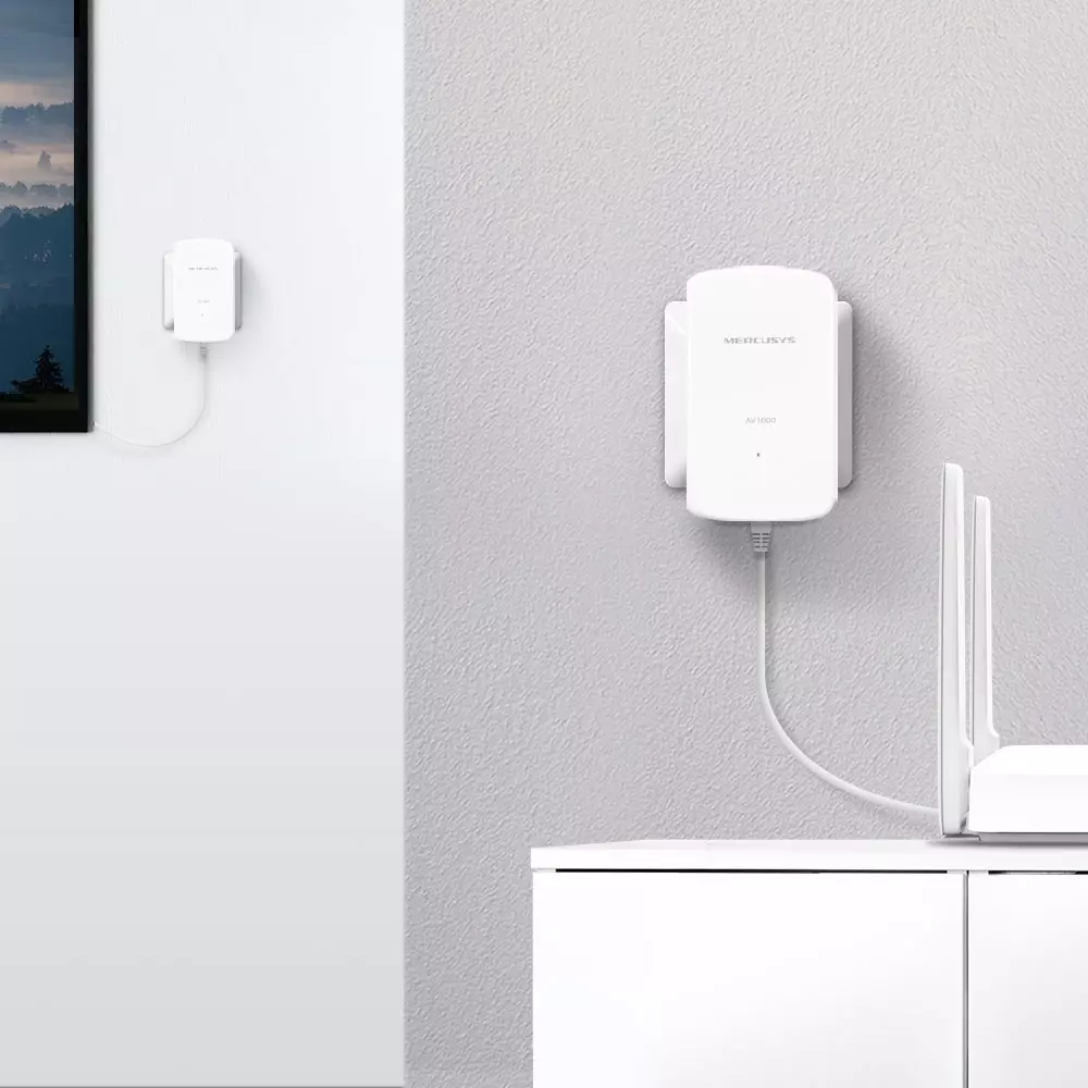 &divide; Homeplug mercusys mp500 kit con conexion lan gigabit kit 2 unidades