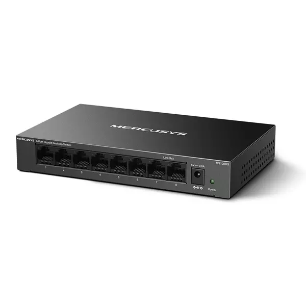 &divide; Switch no gestionable mercusys ms108gs 8p 10/100/1000 ethernet mini desktop carcasa metalica