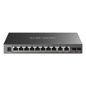 &divide; Switch no gestionable mercusys ms112gmp 12p 10xgb lan 2xsfp 8xpoe+ 110w carcasa metalica