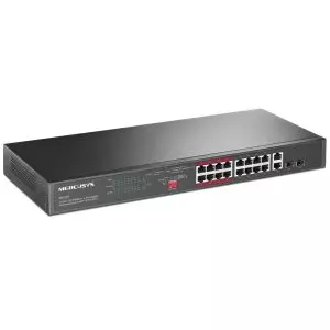 &divide; Switch no gestionable mercusys ms118cp 18p 16xrj45 100mbps poe+ 2x1gbps 2xsfp 1gbps enrackable