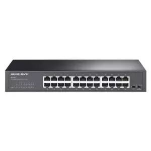 &divide; Switch no gestionable mercusys ms124gs 24p 24xrj45 1gbps carcasa metalica enrackable